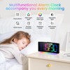Digital Alarm Clock for Bedroom, Digital Clock with Curved Design,
