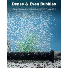 Pawfly Aquarium Air Stone 12 Inch Fish Tank Air Stone Bubbler Cylindrical Bubble Release Tool Oxygen Diffuser for Large Fish Tank Air Pump Outdoor Garden Pond and DWC System, 2 Pack