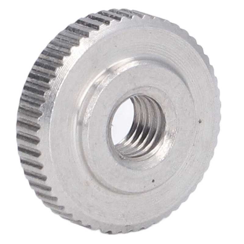 Pack of 10 Stainless Steel Knurled Nuts with Flat Head