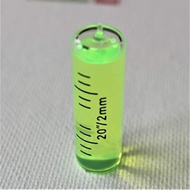 Replacement Level Glass Vial, Spirit Bubble Level, Accurate, with Nib, 35mm x 11mm - Green