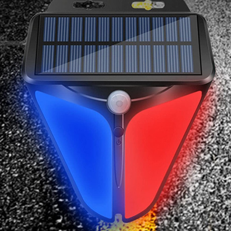 Aolyty Solar Strobe Warning Lights 90DB Alarm Outdoor,4 Working Modes