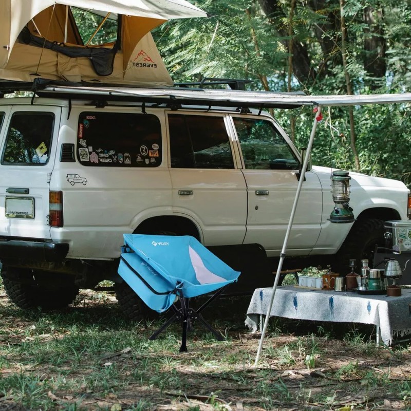 VILLEY Portable Folding Chair Lightweight Camping Chair Quick Setup for