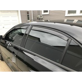 TEAM HEKO IN CHANNEL RAIN GUARDS FOR ALFA ROMEO GIULIA ( 2017-2025) DARK SMOKE 4PC