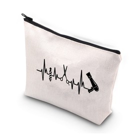 PLITI Hairdresser Gift Hair Stylist Makeup Bag Hair Stylists Gift Barber Gift Cosmetology Graduation Gift Hair Salon Gift(Hairdresser Heartbeat U)