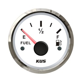 Kus 0-190 ohm Auto Fuel Gauge Fuel Level Gauge Gas Fuel Tank Level Meter for Racing Car Motorcycle Boat Tractor RV 12 24 Volts