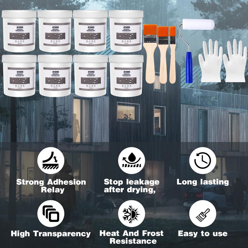 84 OZ (2400g) Jaysuing Invisible Waterproof Agent, Waterproof Sealant, Transparent
