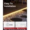 LUHLEE Solar LED Strip Lights Outdoor,Brighter 600 LED 32.8FT Solar