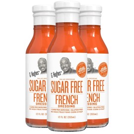 G Hughes Sugar Free French Style Dressing - Sugar Free French Dressing, French Dressing For Salad, Gluten Free French Salad Dressing, Sugar Free Salad Dressing, Low Carb Salad Dressing - 12 Oz (3-Pack)