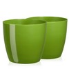 Tymar Pack of 2 Round Shape Planter (Green, Diameter 23