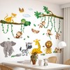 Large Jungle Animal Wall Decals, Animal Party Windows for Early