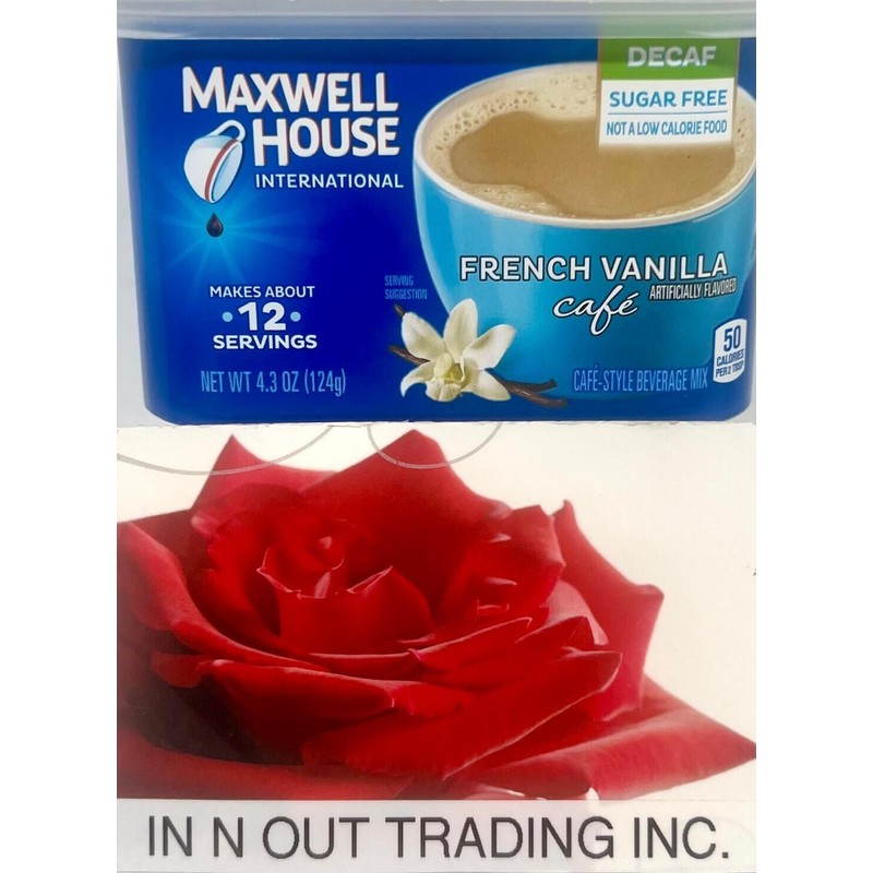 Maxwell House International Fench Vanilla Cafe Decaf Sugar Free 4.3oz~11/12/20