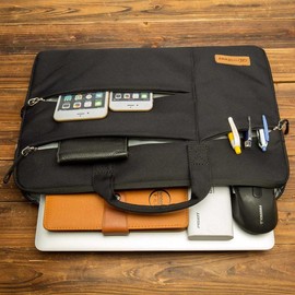 Carry-All 13-14 Inch Laptop Sleeve Case Bag, with Card Slots & Document Pockets