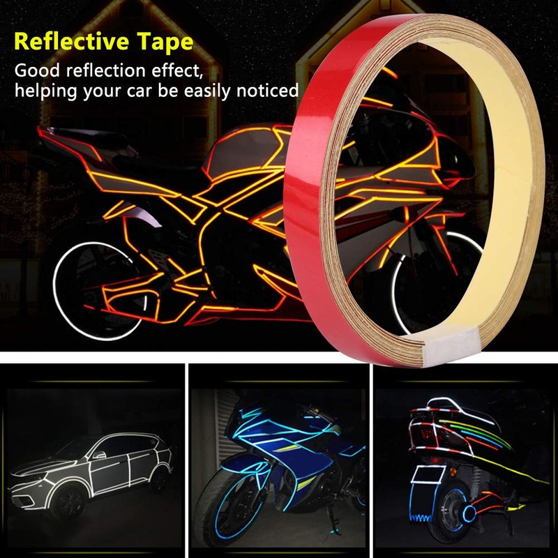 Reflective Tape, Car Warning Sticker PVC Universal Durable for Bicycle