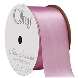 C.R. Gibson 066188 1.5" Wide Single Face Satin Ribbon, Light Orchid Purple, 4 Yds