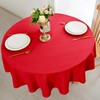 DWCN Red Round Tablecloth Wipe Clean Tablecloth Outdoor Table Cloth