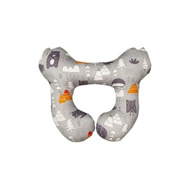 Wedfull Baby Neck Pillows, Comfortable Baby Travel Head Neck Support Pillow for Car Seat Stroller Pushchair, Soft PP Cotton Travel Pillow for 0-1 Year Old Toddler Infant Newborn, Small Size, Grey