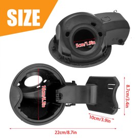 LIDSCURA 9L3Z9927936B Fuel Gas Filler Door Housing Pocket Assembly with Hinge, Replacement for Ford F Series 150 2009-2014, Replacement for Lincoln Mark LT 2010-2014, 924801 924-801