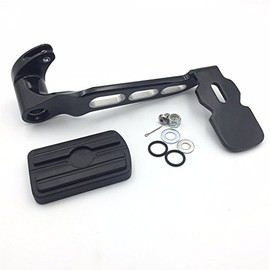 SMT-Black Billet Rear Brake Lever Brake Pedal Foot Lever with Skull Foot Peg 3 Hollow-Out Compatible with 2014-later Touring Trike Road King Street Glide CVO Tri Glide FLHR [B01JA1ZDOM]