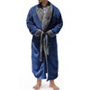 Istylish Men's Plush Shawl Collar Robe - Soft Fleece Bathrobe