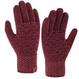 Bequemer Laden Winter Gloves for Women Cold Weather with Touch Screen Fingers Chenille Knit Elastic Cuff Thermal Warm Gloves Gifts