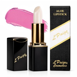 L'Paige LWH – WHITE Lápiz labial que cambia de color | A base de aloe, de larga duración, hidratante | Rosa suave-rosado con acabado satinado luminoso
