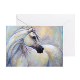 CafePress Heavenly Horse Art By Janet Ferraro. Folded Greeting Card Matte