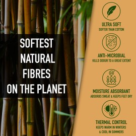 BAMBOS Eco Touch Men's Athletic Ankle Socks for Running & Gym, Pack of 6 (Size UK 9-11, Black)