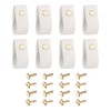 QUARKZMAN Pack of 8 Leather Drawer Knobs, Leather Handles, Replacement