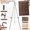 OurWarm Wedding Seating Chart with Easel Display Stand, Rustic Seating