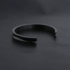 Hair Tie Bracelet High Polishing Stainless Steel Grooved Cuff Bangle