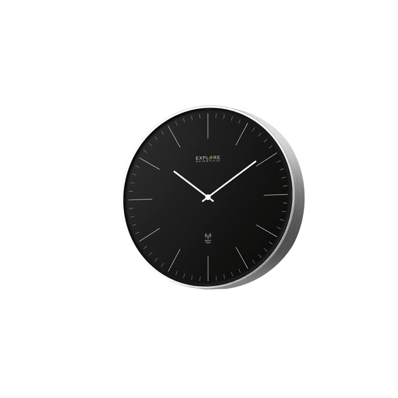 Explore Scientific RAC1001 25cm Dia Remote Controlled Wall Clock with