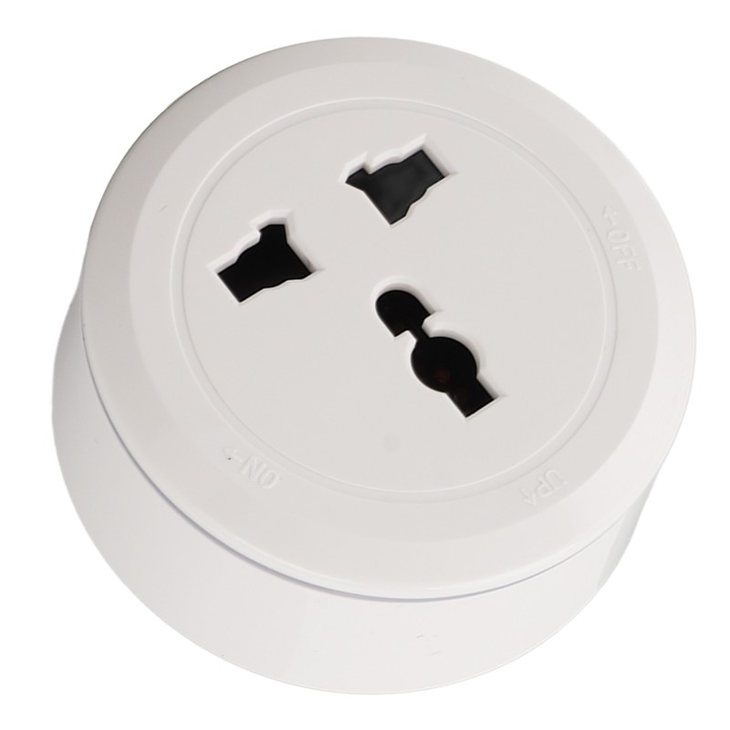 13A Power Track Socket Multifunctional White Round Surface Mounted Movable