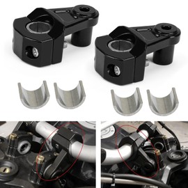 PSLER 2 Inch Pivot Handlebar Risers - Motorcycle Universal Handlebar Mount Handlebar Risers for 22mm 7/8"and 28mm 1-1/8" Handlebar Clamp,Black