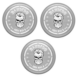 Bandido Aqua Hair Wax No. 1-8 Matt Fibre Hair Wax Hair Styling Wax Men's Hair Gel 150 ml Gel Wax (3 x 150 ml, No. 6)
