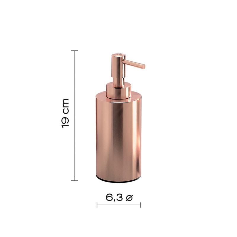 Gedy Elettra Soap Dispenser, Stainless Steel, Copper, Single