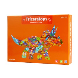 NOOLY 150 Pieces Animal Shaped Jigsaw Puzzles, Early Education Jigsaw Puzzle Educational Toys YXPT-01 (Triceratops) 10-901