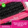 Fowendia Lash Clusters Kit Fluff 80D 100D Individual Lashes D