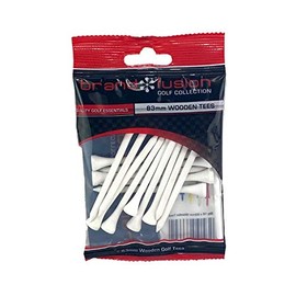 Brand Fusion Unisex 83mm White Wooden Golf Tees 83 mm, White, UK