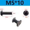 24 Sets M5 Mlok T-Nuts & Screws Replacement Sets Steel,