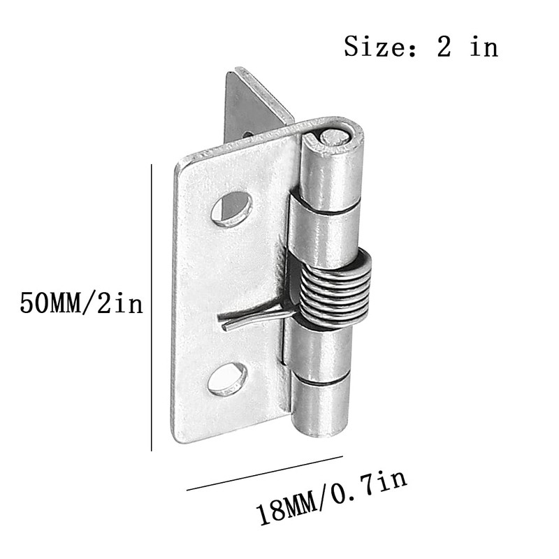 2pcs Self-Opening Spring Hinges, 304 Stainless Steel Self-Closing Spring Door