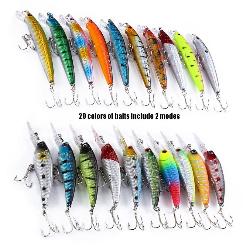 Trayosin Wobbler Lures Set of 20 for Blinker Wobbler Pike