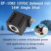 for Deltrol EF-1082 8-32 Solenoid Coil 12VDC/16W Fits for Hydraulic