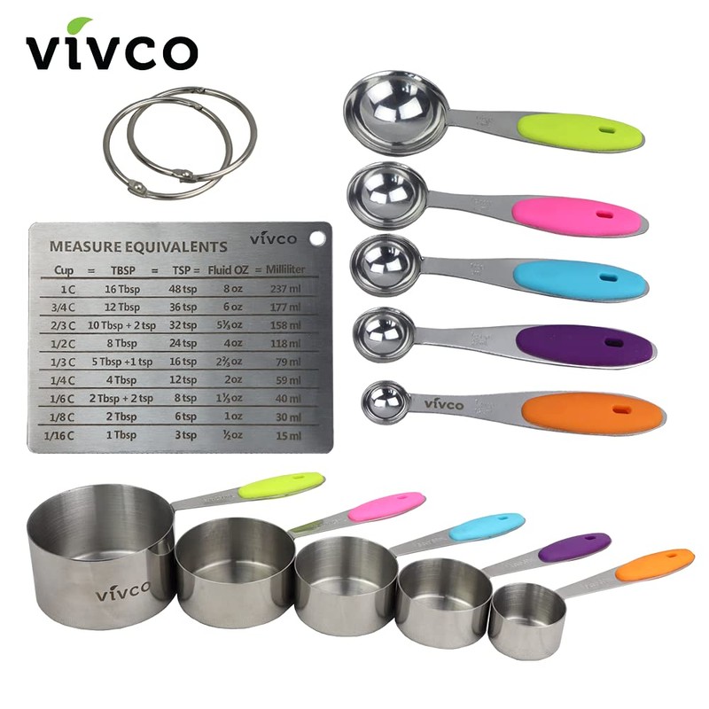 Vivco Measuring Cups & Spoon Set 13 Pieces Magnetic Measurment