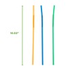 GUSTO [200 Pack] 10.02"High Long Flexible Straws, Disposable Plastic Drinking