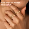Dainty Rings for Women Stackable Rings Set Statement Wave Bands