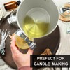 GENHAKON 2 PCS Candle Making Pouring Pot, 2 Pounds Silver
