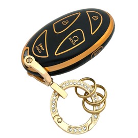 chyoekey Key Fob Cover for Hyundai with Keychain Soft TPU Smart Car Key Shell Case Protector Compatible with 2023 2024 Hyundai Ioniq 6 Grandeur GN7 KONA