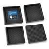 RCHYFEED Furniture Caster Cups - 4Pcs Square Coasters, 2" Non-Slip