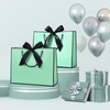 Yieseang Gift Bags for Presents,Luxury Green Present Bags Ribbon Bow
