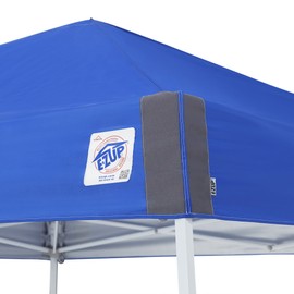E-Z UP VS3WH10RB, 10' x 10', White Powder-Coated Steel Frame Vista Instant Shelter Canopy, 10 by 10', Royal Blue